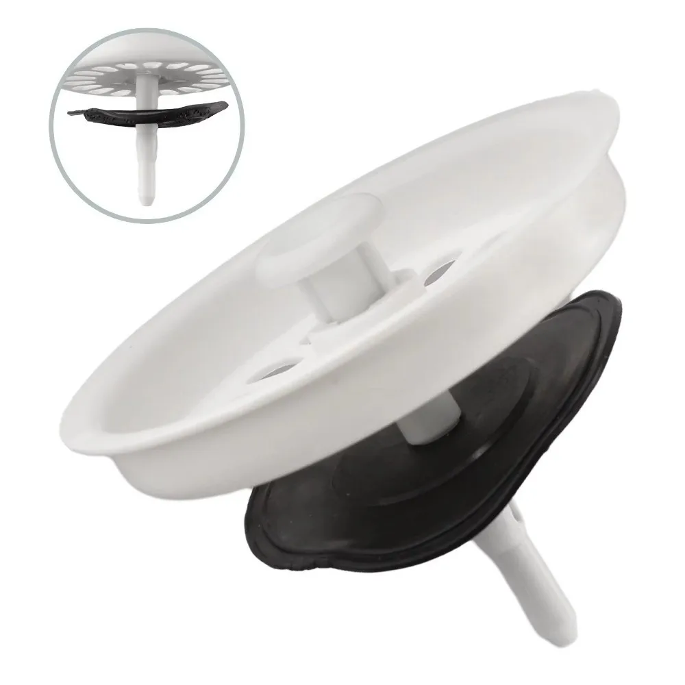 Convenient 78mm Kitchen Drain Filter Fine Mesh White Plastic Basin Water Drain Easy Clean Kitchen Sink Accessory Kitchen Use