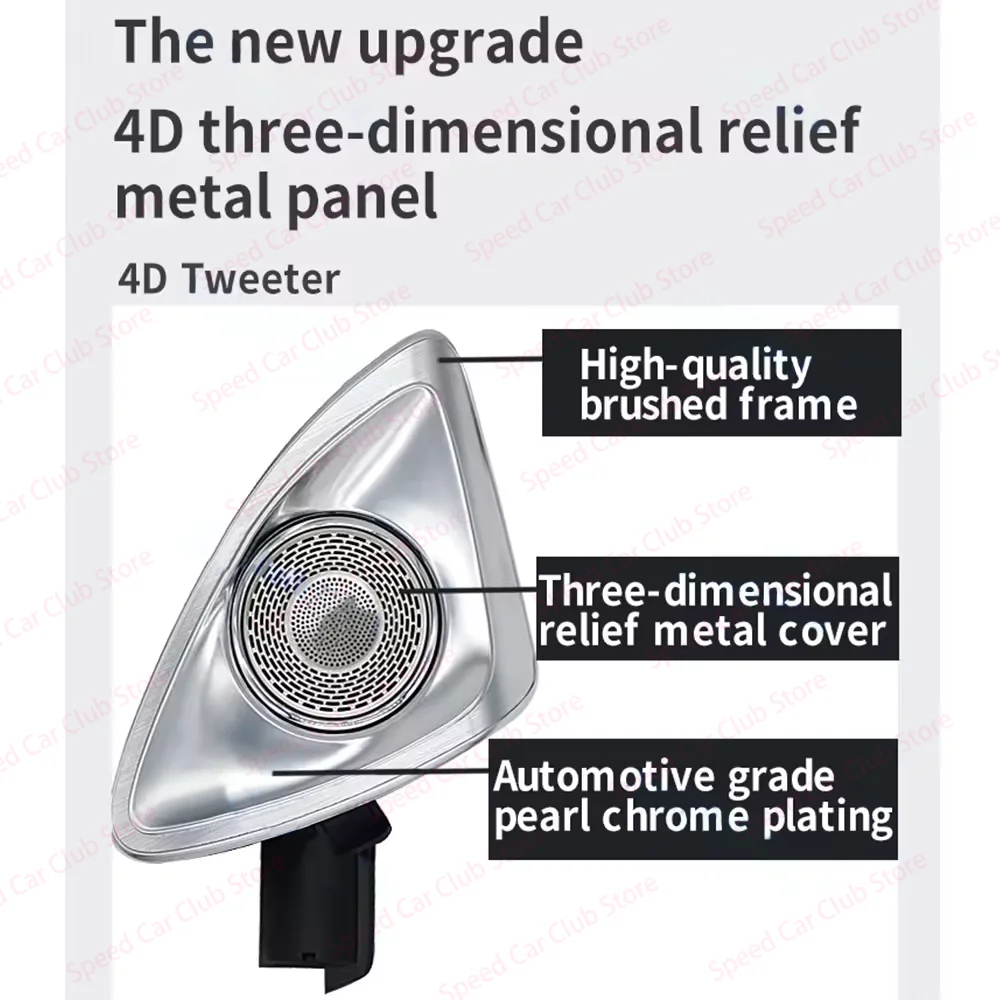 

3D 4D Rotating Tweeter Speaker for Mercedes Benz W222 S Series - 7/64 Colors Available - Enhance Your Audio Experience