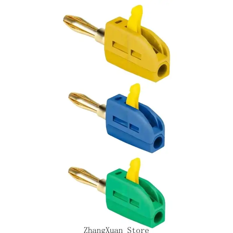 

3XUF 10Pcs Multipurpose 4mm High Current Banana Plugs Without Solder Designs Gold Contacts Industrial Electrical Connectors