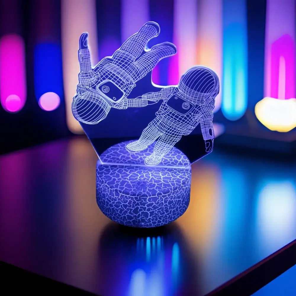 Veilleuse LED 3D Lllusion Cortors, lampes Space AstronsomLights, USB Touch Remote, RVB, couleur, décoration de chambre, cadeau pour enfant