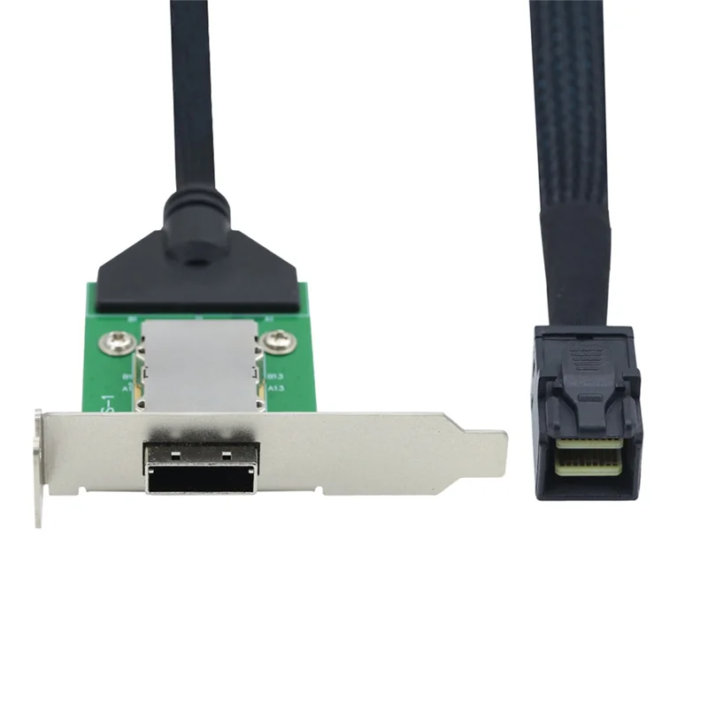External Mini SAS HD SFF-8088 26P PCBA Female Adapter With Low Profile Bracket To SAS SFF-8643 12Gbps External 100-Ohm-N33R