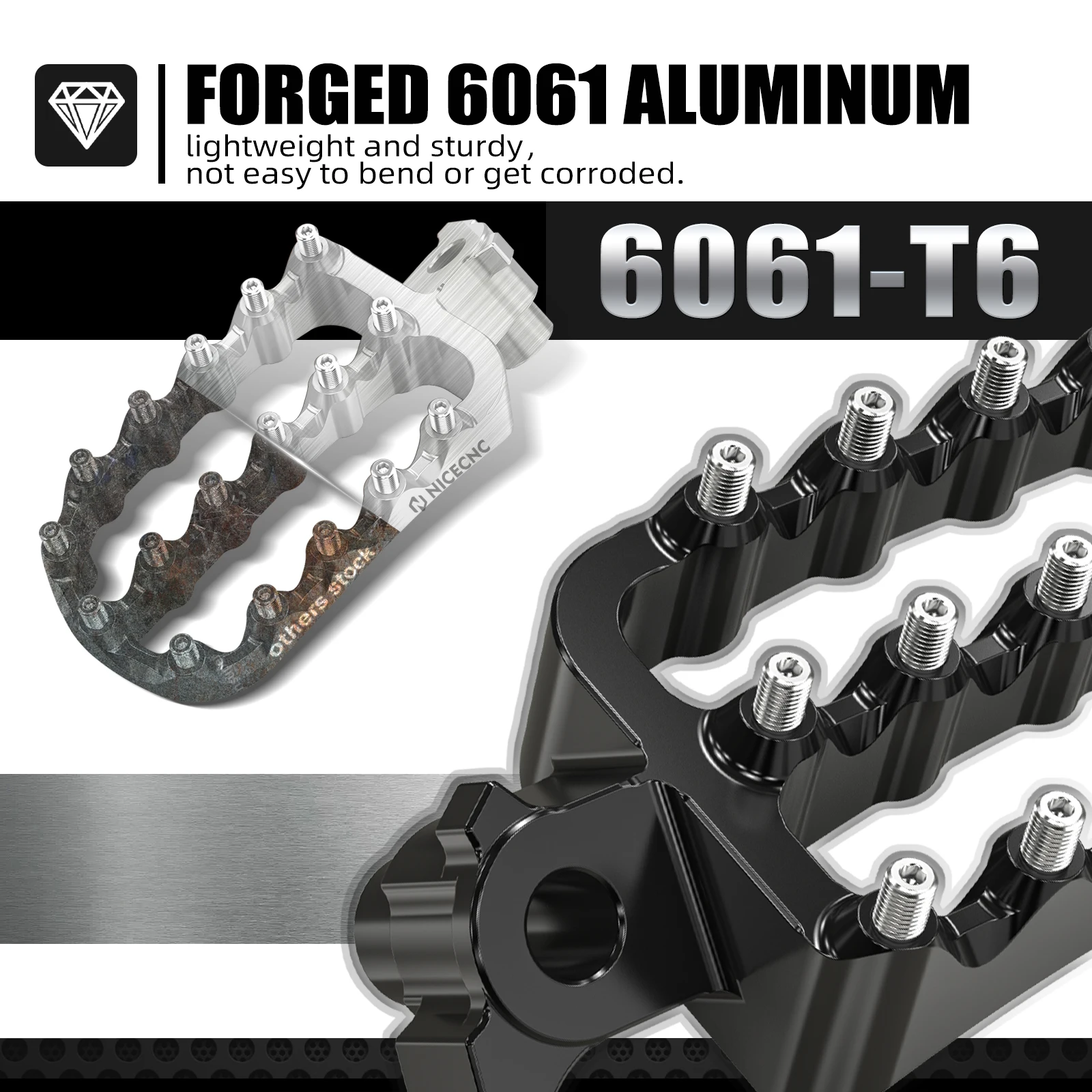 For Yamaha 2019-2024 Tenere 700 XTZ 700 XTZ700 T700 Foot Pegs Foot Rest Footpegs Forged Wide Tenere700 Rally Edition 2020-2024 - Image 4