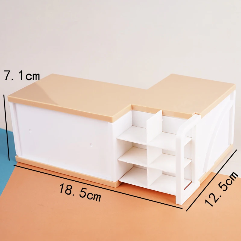 Casa de muñecas en miniatura para niños, caja registradora de supermercado, modelo de juguete, juguetes de juego de simulación, accesorios de muebles de casa de muñecas, 1:12