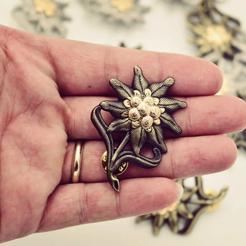 1 قطعة خمر النمسا الألمانية جبال الألب إديلويس شارة بروش كأس شارة موحدة الملحقات #3