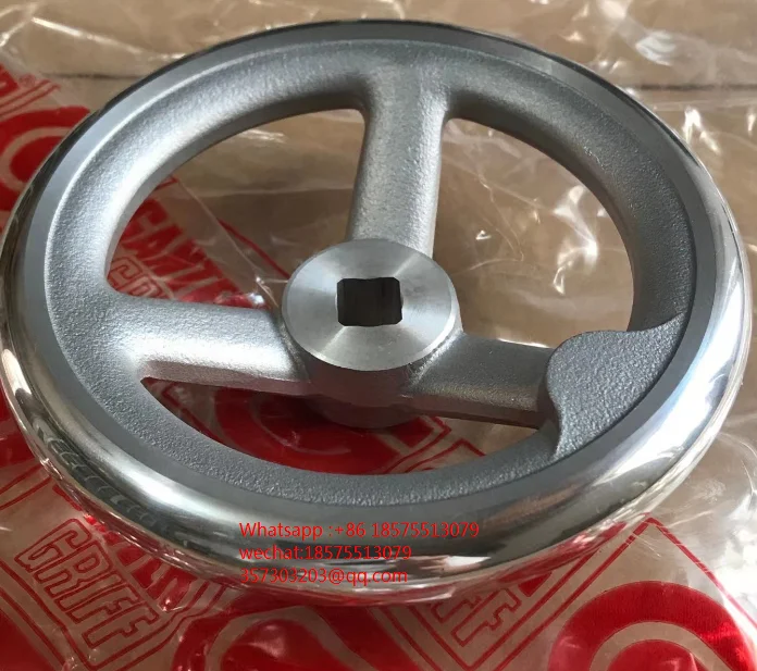 For GANTER Handwheel Diameter 125mm Middle Square Hole Diameter 11mm Fine Workmanship Beautiful Shape 1 Piece