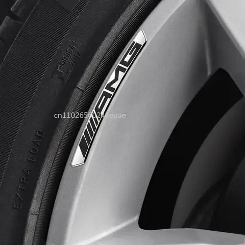 알루미늄 3D 자동차 휠 데칼, 메르세데스 벤츠 AMG C E G CLA GLK 클래스 W221 GLE GLC용 개조 액세서리 알루미늄 3D 자동차 휠 데칼, 메르세데스 벤츠 AMG C E G CLA GLK 클래스 W221 GLE GLC용 개조 액세서리