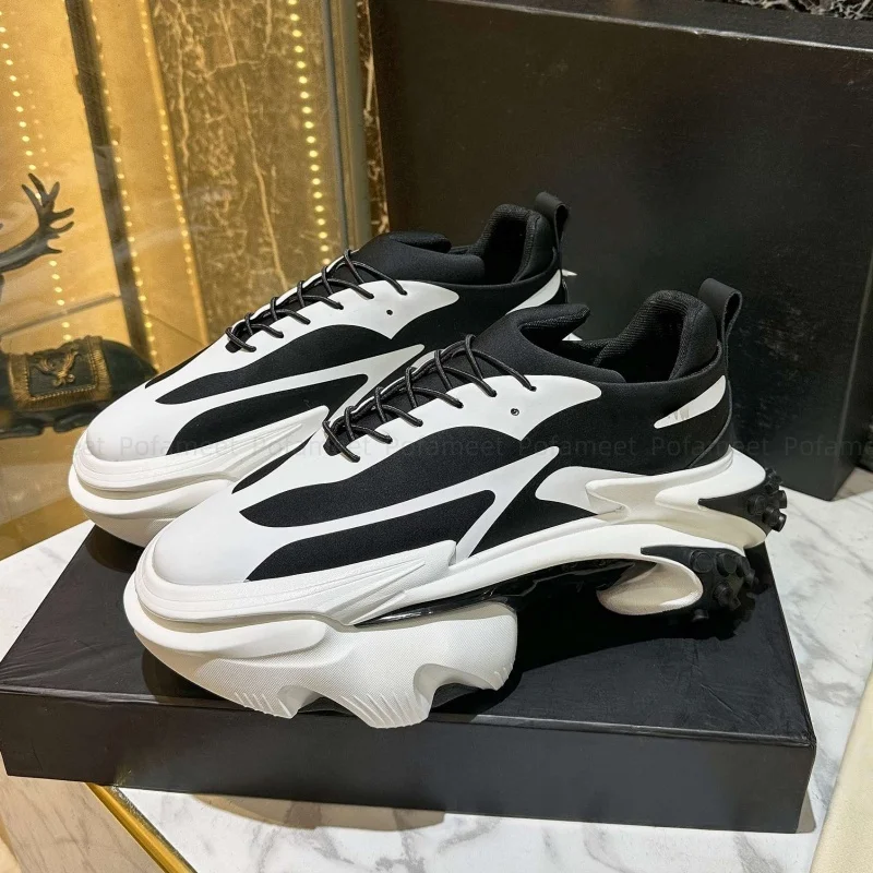 

Fashion Unisex Casual Sneakers Round Toe Thick Sole Chunky Sneakers Comfortable Mixed Color Men Women Sport Walking Shoes