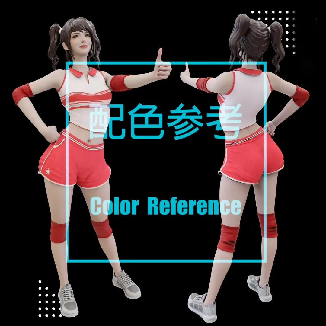 1/64 Beeldjes Schaalmodel Hars Lof Cheerleading Meisjes Ongekleurde Miniaturen Diorama handgeschilderde W417