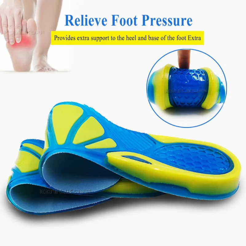 Gel Insole Silicone Orthopedic Foot Care For feet Shoes Sole Sport Insoles Shock Absorption Pads Arch Orthotic Pad Insole