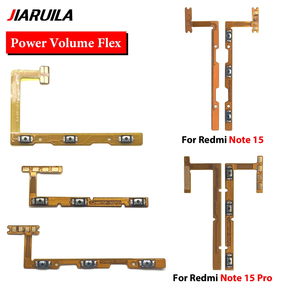 Volume Power Switch On Off Button Key Flex Cable For Xiaomi Redmi Note 15 Pro Plus / Note 15 Pro