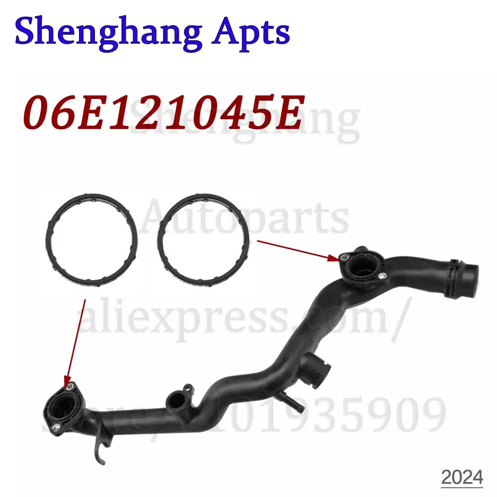 Engine Plastic Water Pipe Coolant Pipe Antifreeze Hard Water Pipe 06E-121-045-E,06E121045E,06E121045R For Audi A6 C6 A4 B7 3.0L 