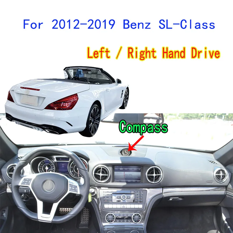 

For 2012-2022 Benz SL-Class SL500 350 400 550 R231 Dashmat Dashboard Cover Instrument Panel Insulation Sunscreen Protective Pad