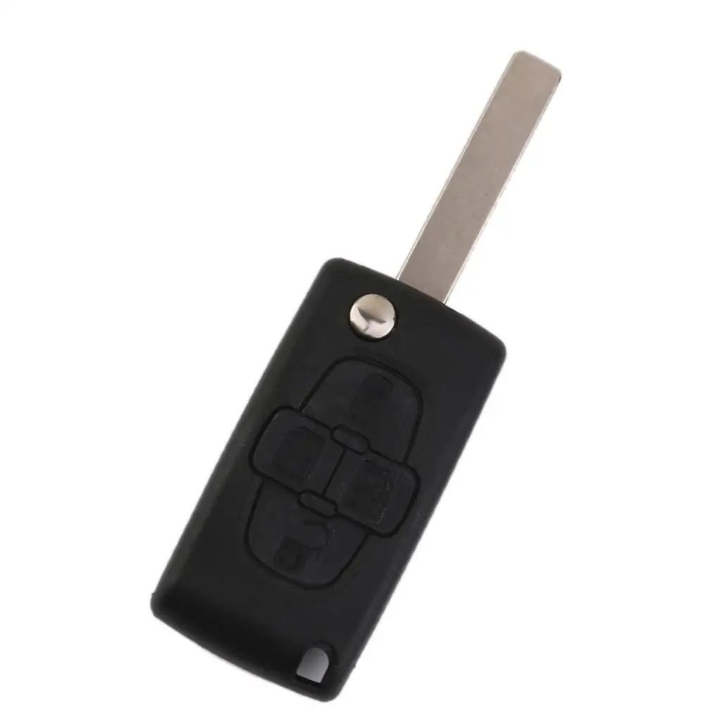 Universal 4 Button Remote Key Case Shell Nylon Rubber for Peugeot 1007 Citroen C8 Car Garage Entry
