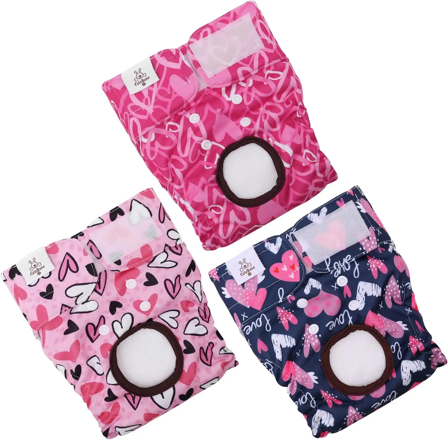 

Многоразовые моющиеся подгузники для собак-девочек, размеры S, M, L, 3 штуки в упаковке, трусы для щенков для критических дней и при недержании мочи