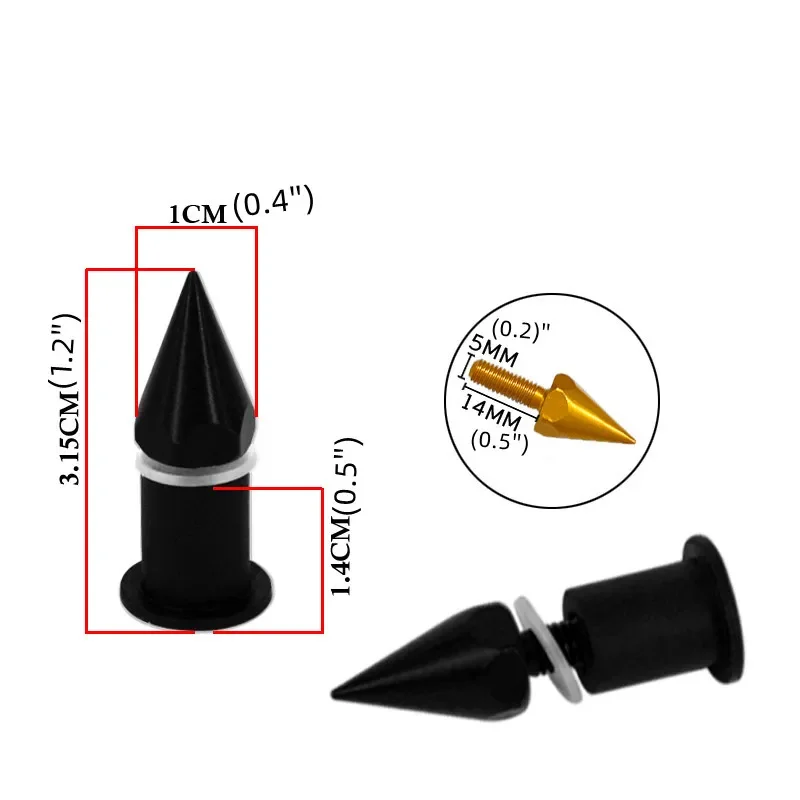 10pcs Motorcycle Universal Windscreen Spike Fairing Bolts Windshield Screws Nuts Scooter Offroad For Harley Honda Yamaha Suzuki