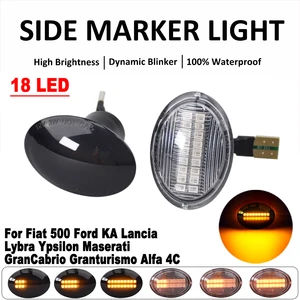 2 PCs Dynamic Ambart LED Blitz -Blinkerlicht für Fiat 500 500C 500L Seitenstamm Kotflügellichtlampe für Abarth 500 595 695 10 Hauptverkäufe Fiat Light 500 - №3