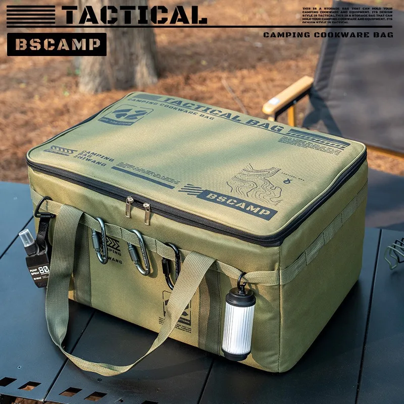 

Outdoor Large Capacity Tactical Storage Bag Set Pots and Cookers Anti-collision Gas Tank Storage Bag Camping Picnic Bag