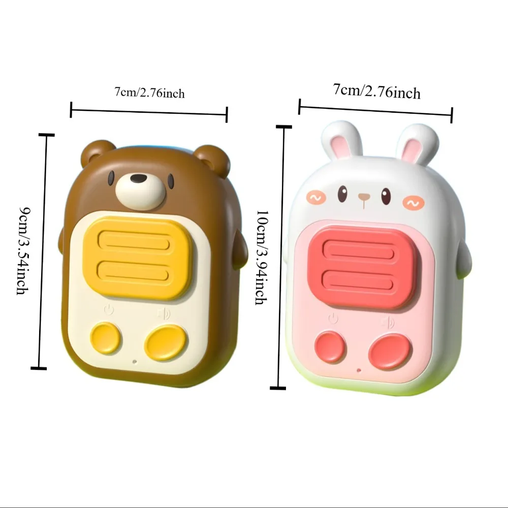 Walkie-talkie electrónico para niños, Radio de teléfono, interfono para niños, juguetes inalámbricos, conejo, Mini Talkie de dibujos animados para niños