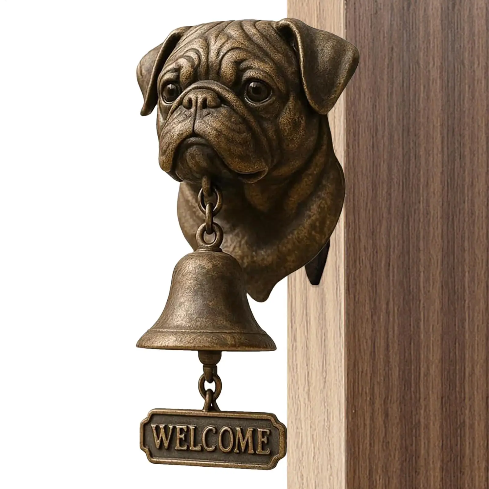 

Дверной звонок в форме собаки, винтажный дверной звонок, смола, колокольчик с тематикой животных, украшение на стену для входа в помещении, бизнес-магазин, ворота, крыльцо