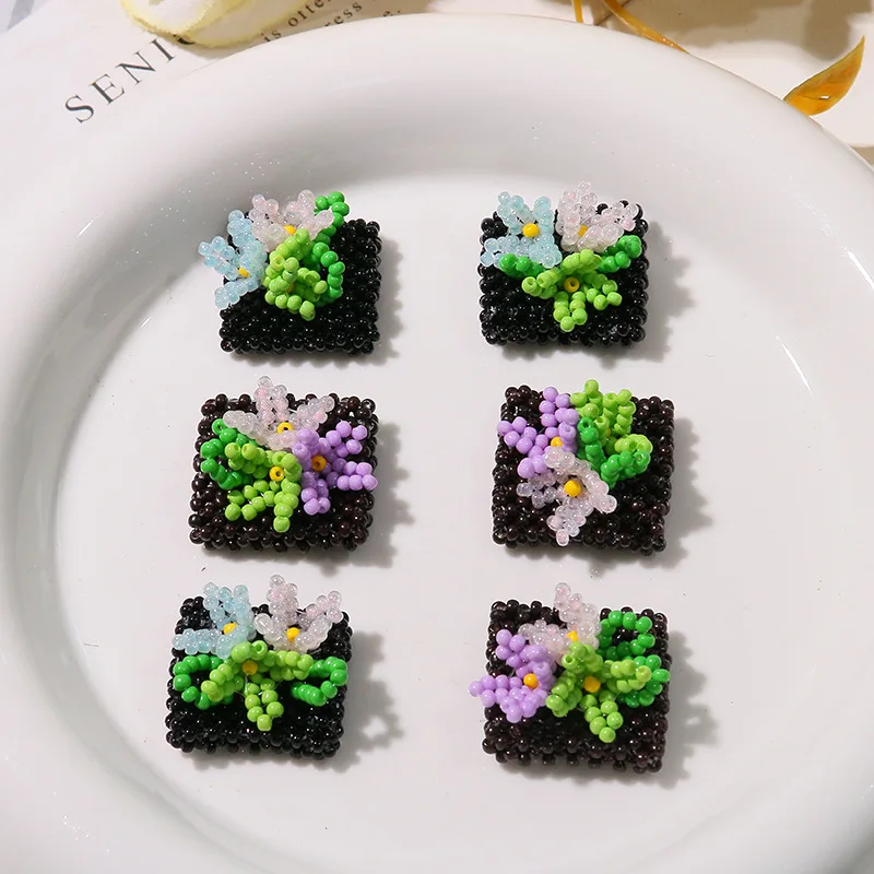 Beaded Blossom Cluster 1 Piece Colorful Playful DIY Shoe Accessory Lightweight Elegant Ornament for Crystal Clear Jelly Shoes