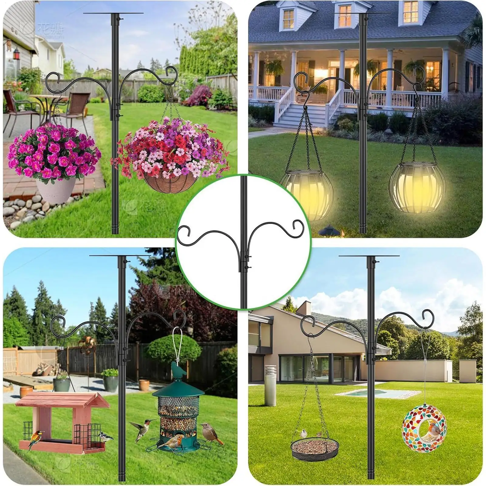 

Комплект столба для кормления птиц, регулируемый столб для кормушки для птиц, регулируемая высота, монтажный столб для скворечника, опорный стержень для ветра