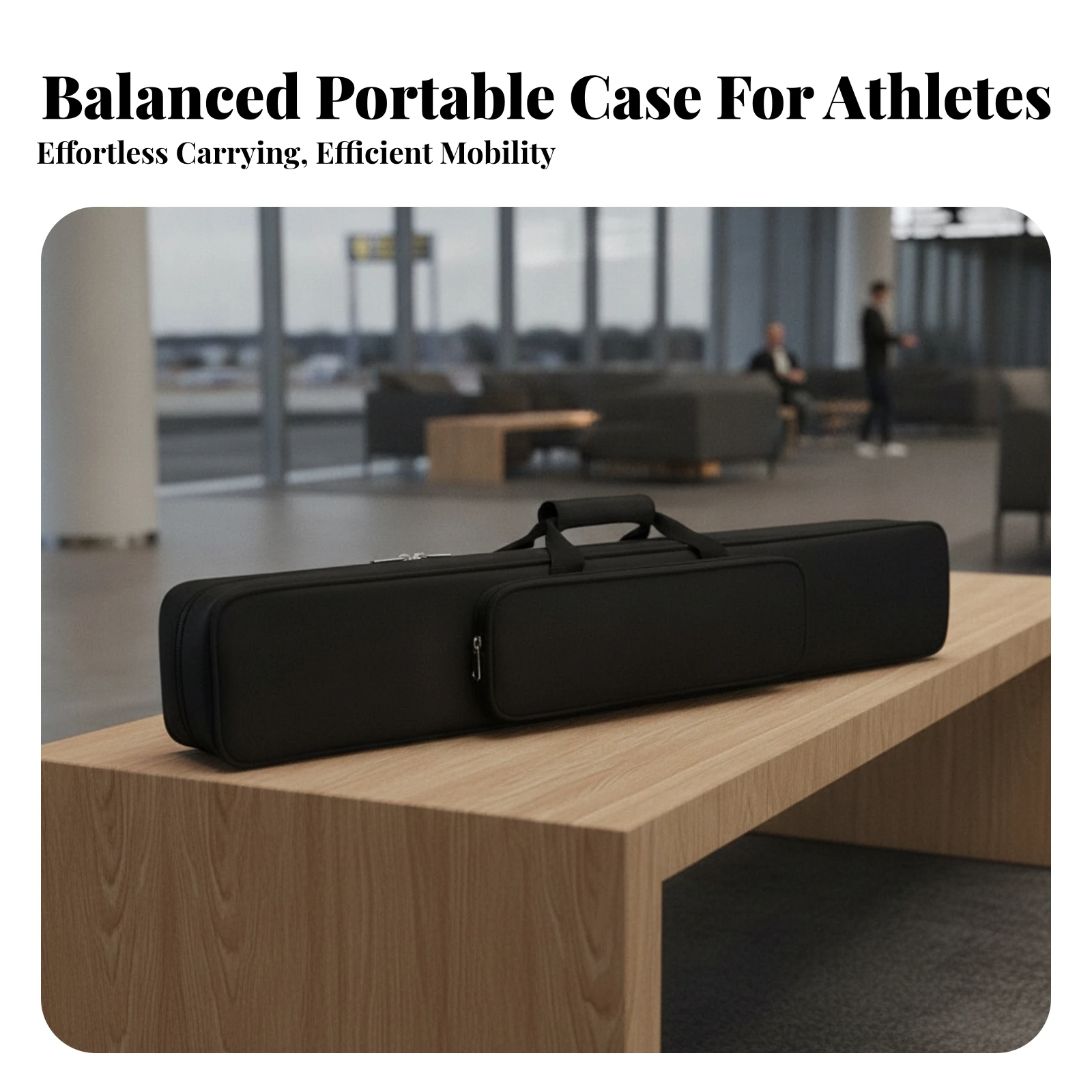 Billiard Cue Carrying Case Oxford Cloth Pool Cue Case with Pocket Lightweight Compact for League Nights, Practice Sessions