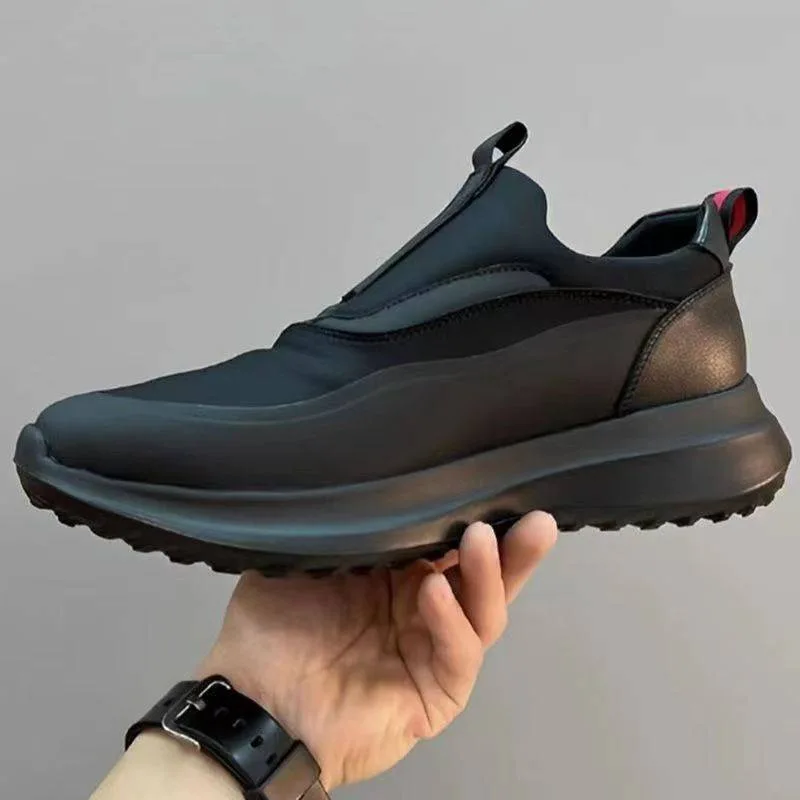 Oulylan Luxury 2024 New Black Series Casual Shoes Men Low Top Comfortable Soft Running and Sports Shoes for Men