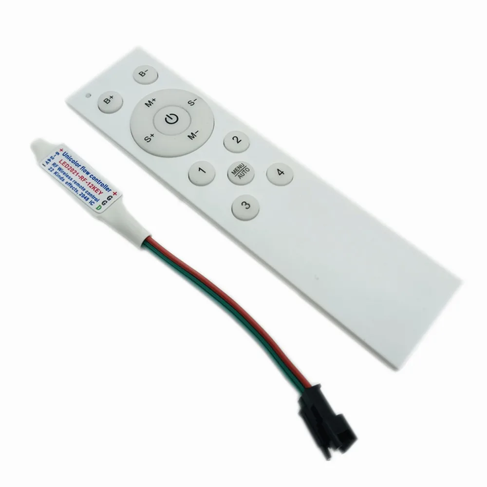 WS2811 2835SMD 24V DC Taśma LED do biegania Światło płynne Kontroler bezprzewodowy Elastyczna lampa Wstążka 120 diod LED/M Zestaw IP30 5M