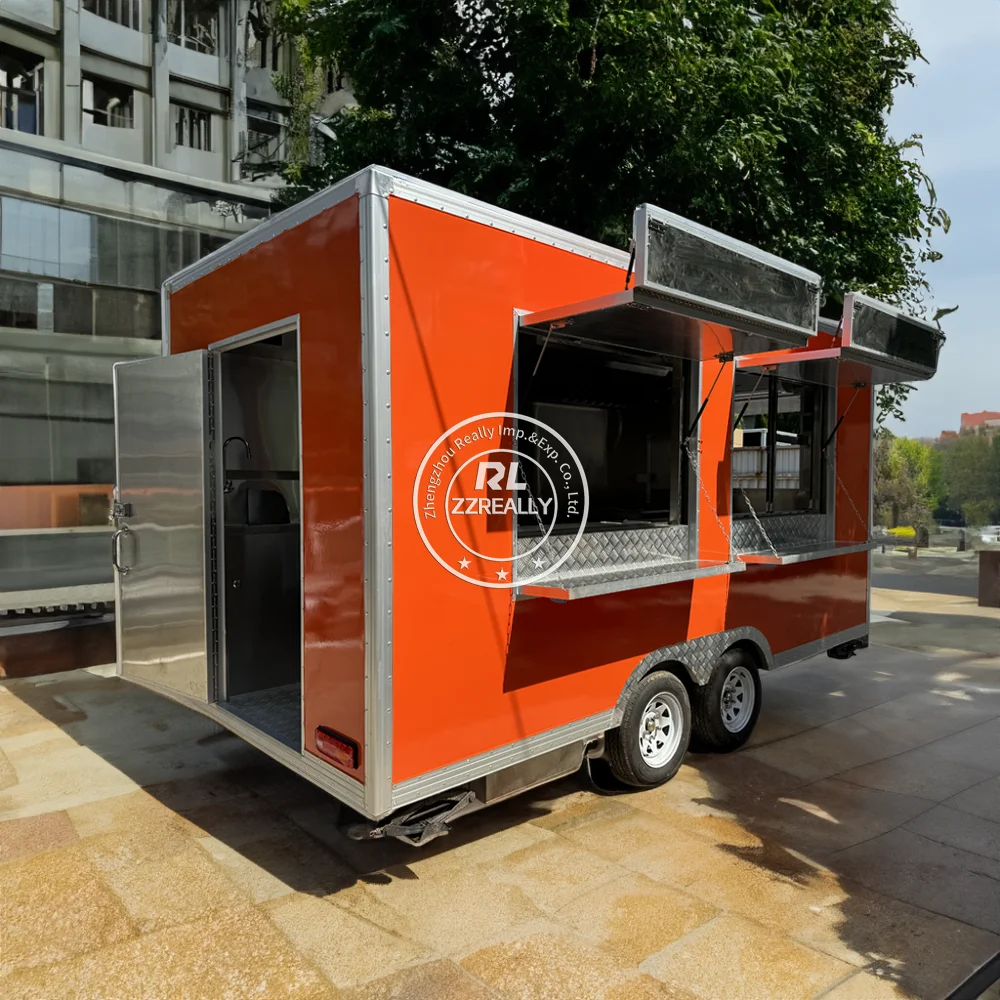 Street Coffee Truck Street Hot Dog Snack Van Fully Equinped Food Trucks Ice Cream Trailer For Sale