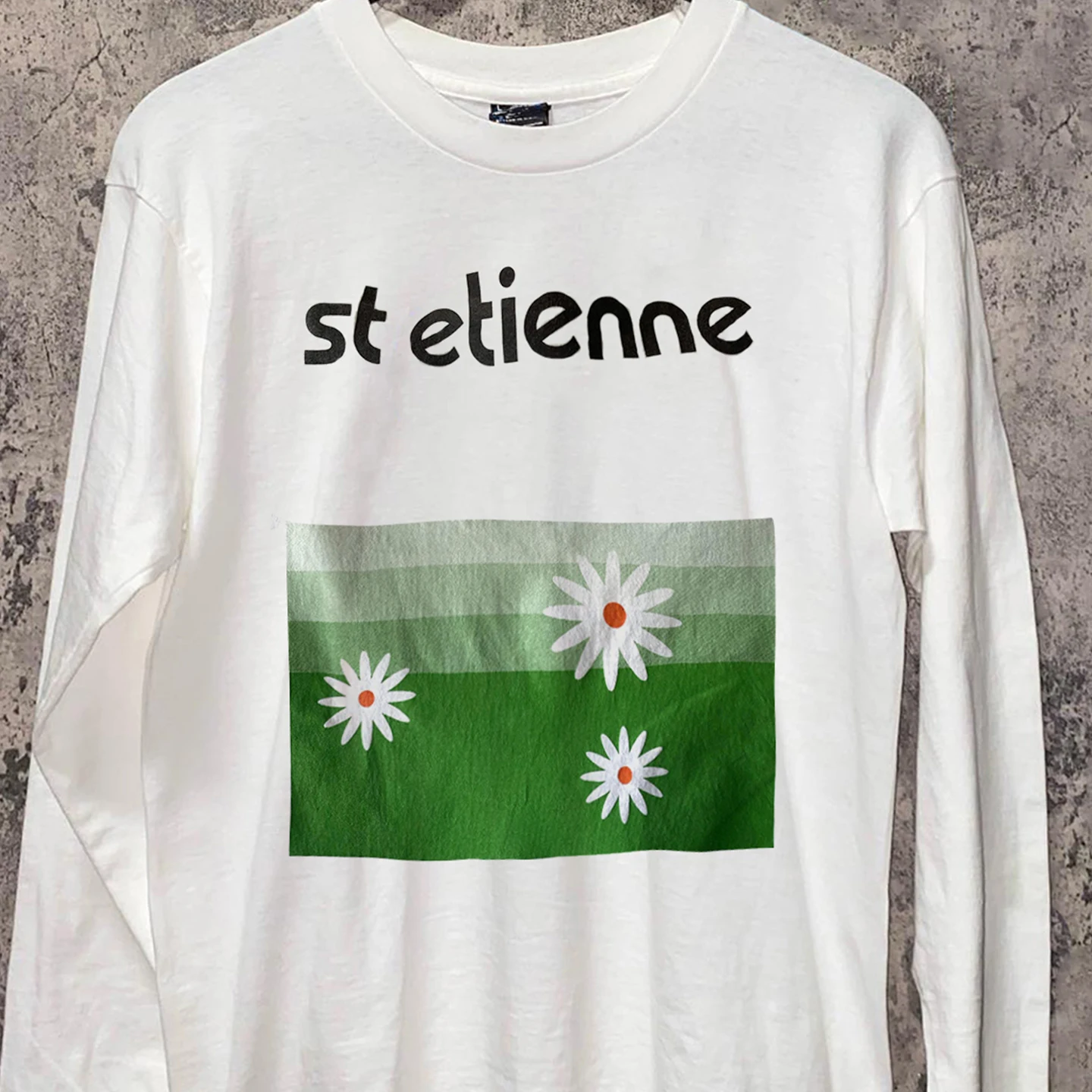Stetienne Vintage American Style Long Sleeve T-Shirt Daisy Direct Print Hip Hop Fashion Casual Comfortable Cotton Top