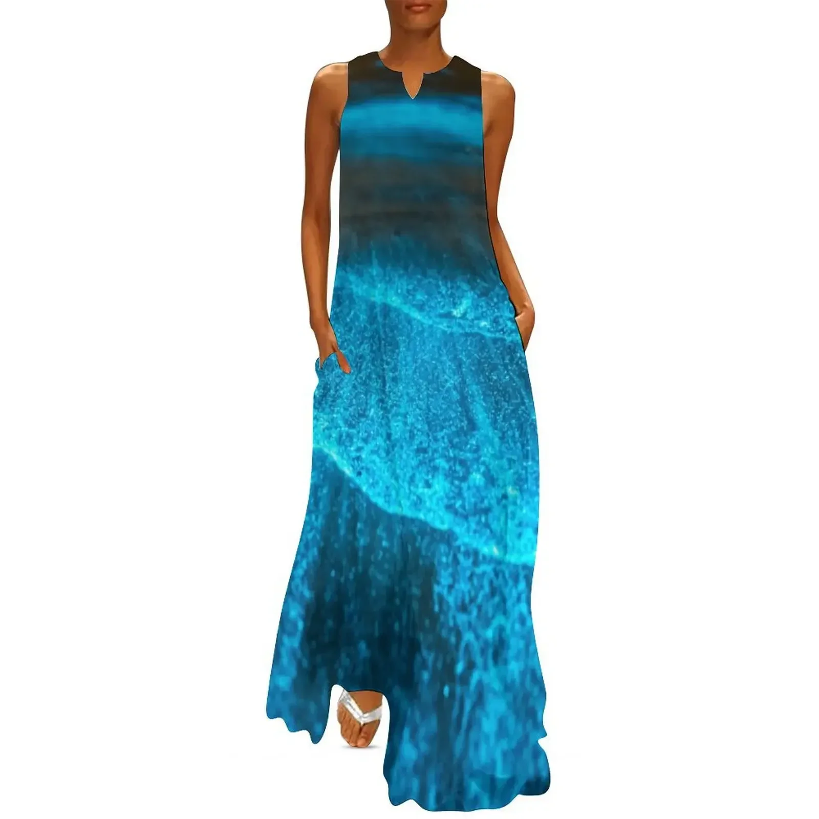 

bioluminescence waves Long Dress evening dress women long dress women Beachwear