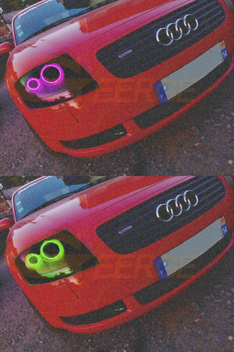 For Audi TT MK1 8N 1999 2000 2001 2002 2003 2004 2005 2006 Bluetooth APP Ultra Bright Multi Color RGB Led Angel Eyes Halo Rings