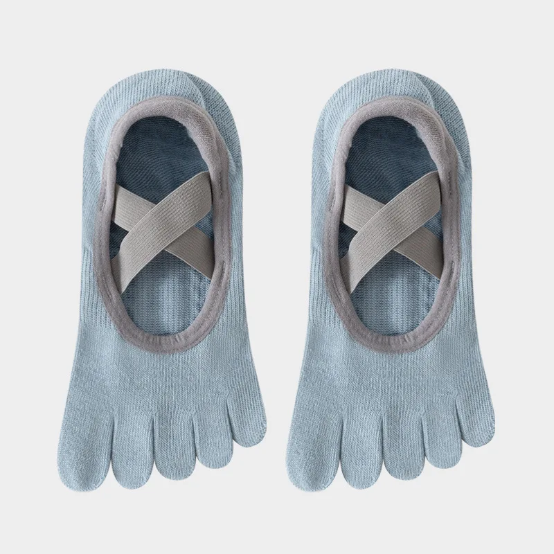 ヨガソックスとピラティス専用ソックスを組み合わせた、汗を吸収する5本指ソックス。屋内での滑り止め、プロの女性向け。