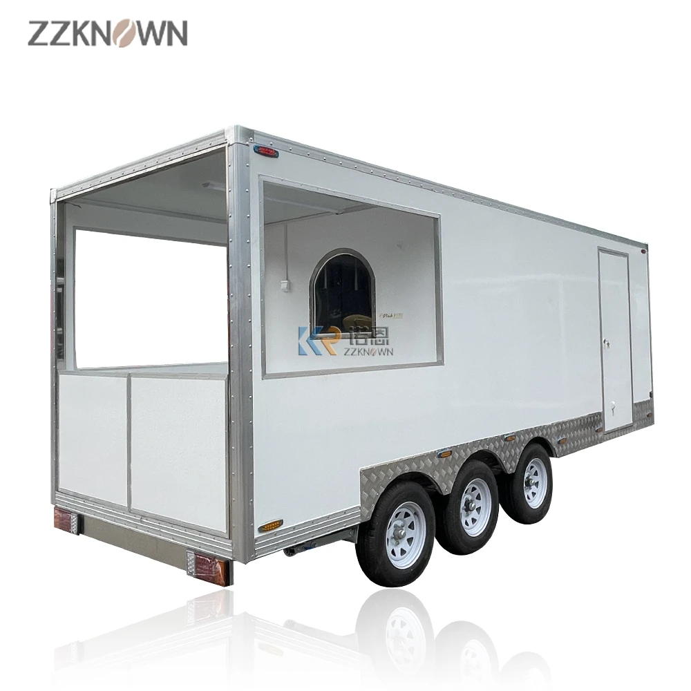 Fast Food Carts Pizza Truck BBQ Kitchen Mobile Fast Food Restaurant Taco Cart Hot Dog Beer Bar Concession Food Trailer