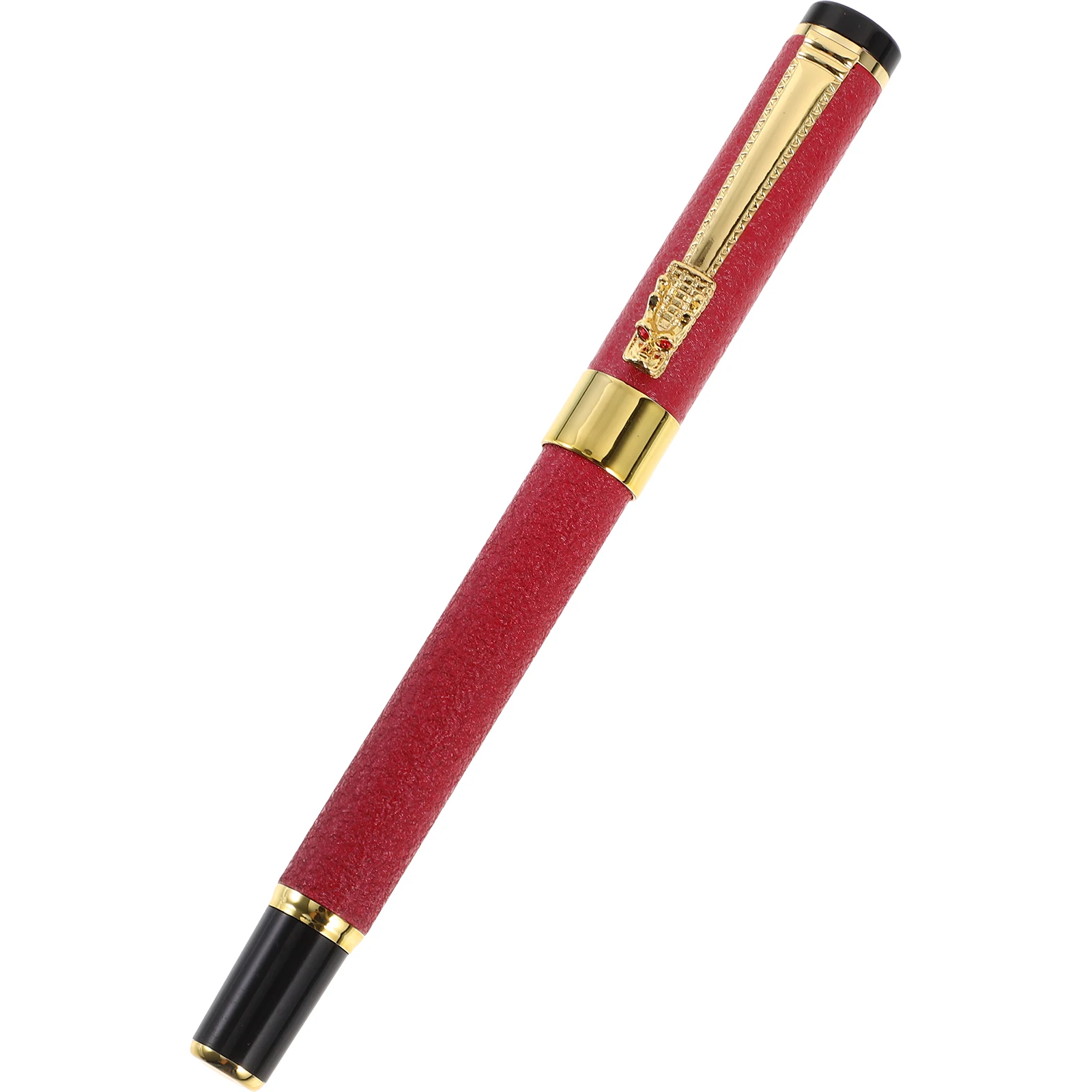 

Frosted Fountain Pen Writing Instrument Compact Size Red Home Office Use Fine Tip Sign Pen Cartoon Design