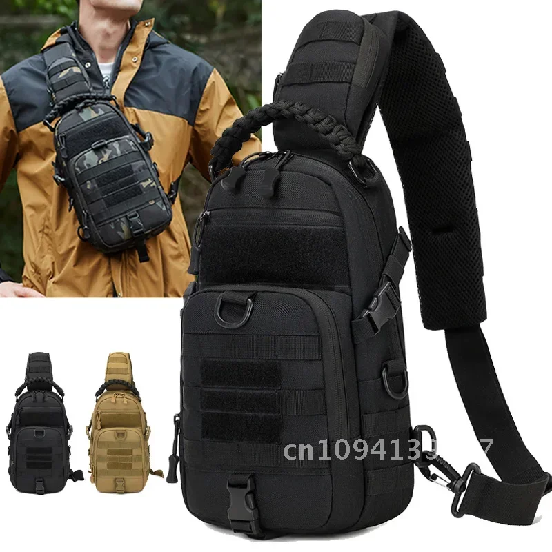

Camping Chest Bag Tactical Backpack for Men Sports Shoulder Fanny MOLLE Fishing Hiking Outdoor Cycling EDC Sling Climbing Pack