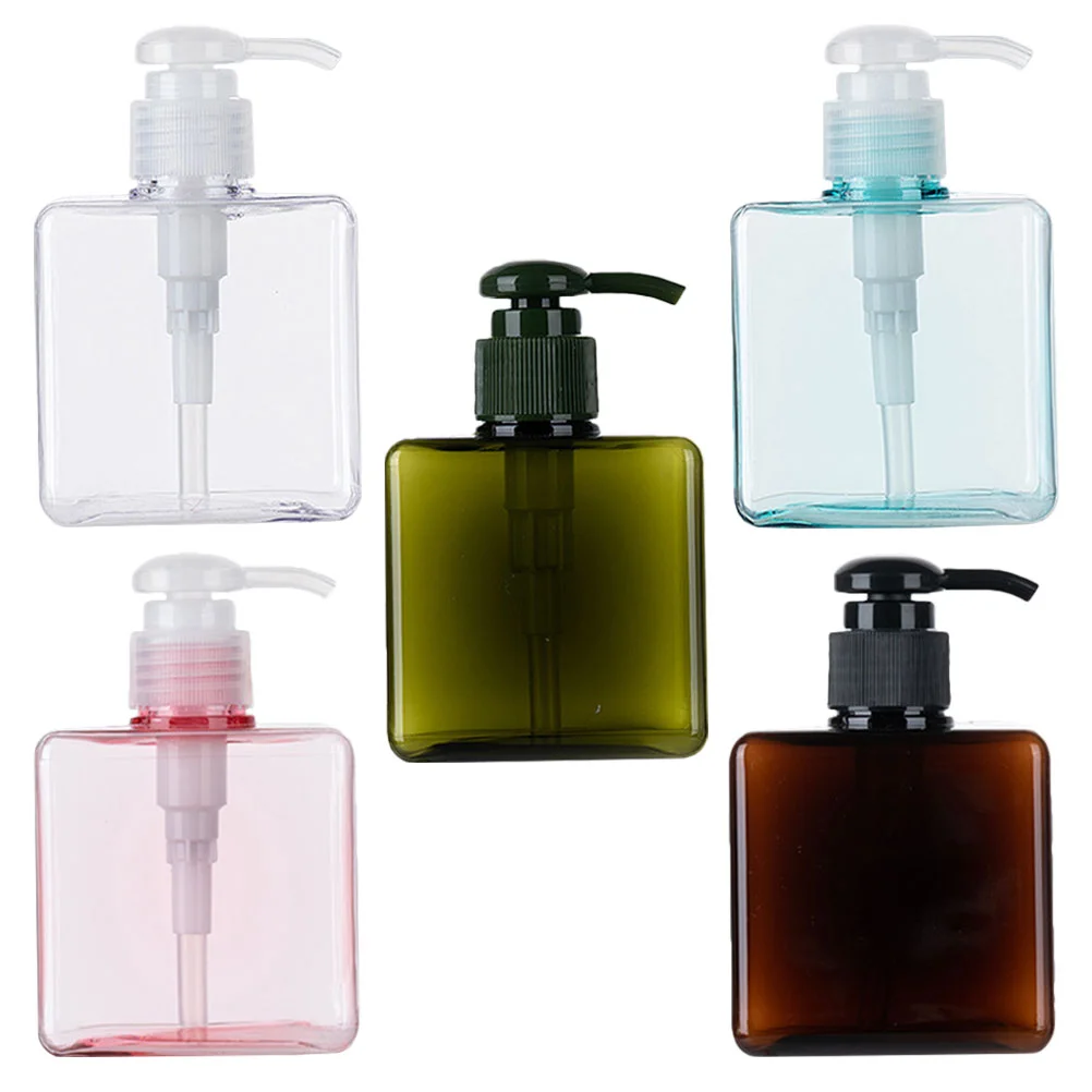 

5 Pcs Square Lotion Bottle Foaming Hand Soap Dispenser Travel Shampoo Bottles Empty Plastic Conditioner Spray