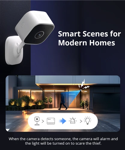 Imagen 2 del producto SONOFF CAM Slim Gen2 WiFi cámara de seguridad inteligente para el hogar 1080P HD detección de movimiento Audio bidireccional aplicación eWeLink compatible con Alexa Google