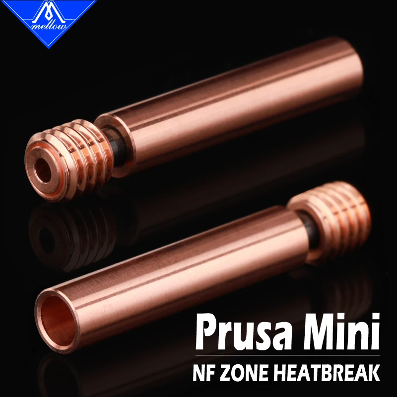 Mellow High Temperature NF Prusa MINI Zone Heatbreak Aerospace & Copper 3D Printer Throat For Printing Reduce Clogging