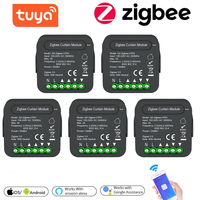 QS-Zigbee-CP03 Tuya ZigBee Curtain Switch Module for Roller Shutter Blinds Motor Smart Home Google Home Alexa Control APP Remote