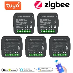 QS-Zigbee-CP03 Tuya ZigBee Curtain Switch Module for Roller Shutter Blinds Motor Smart Home Google Home Alexa Control APP Remote