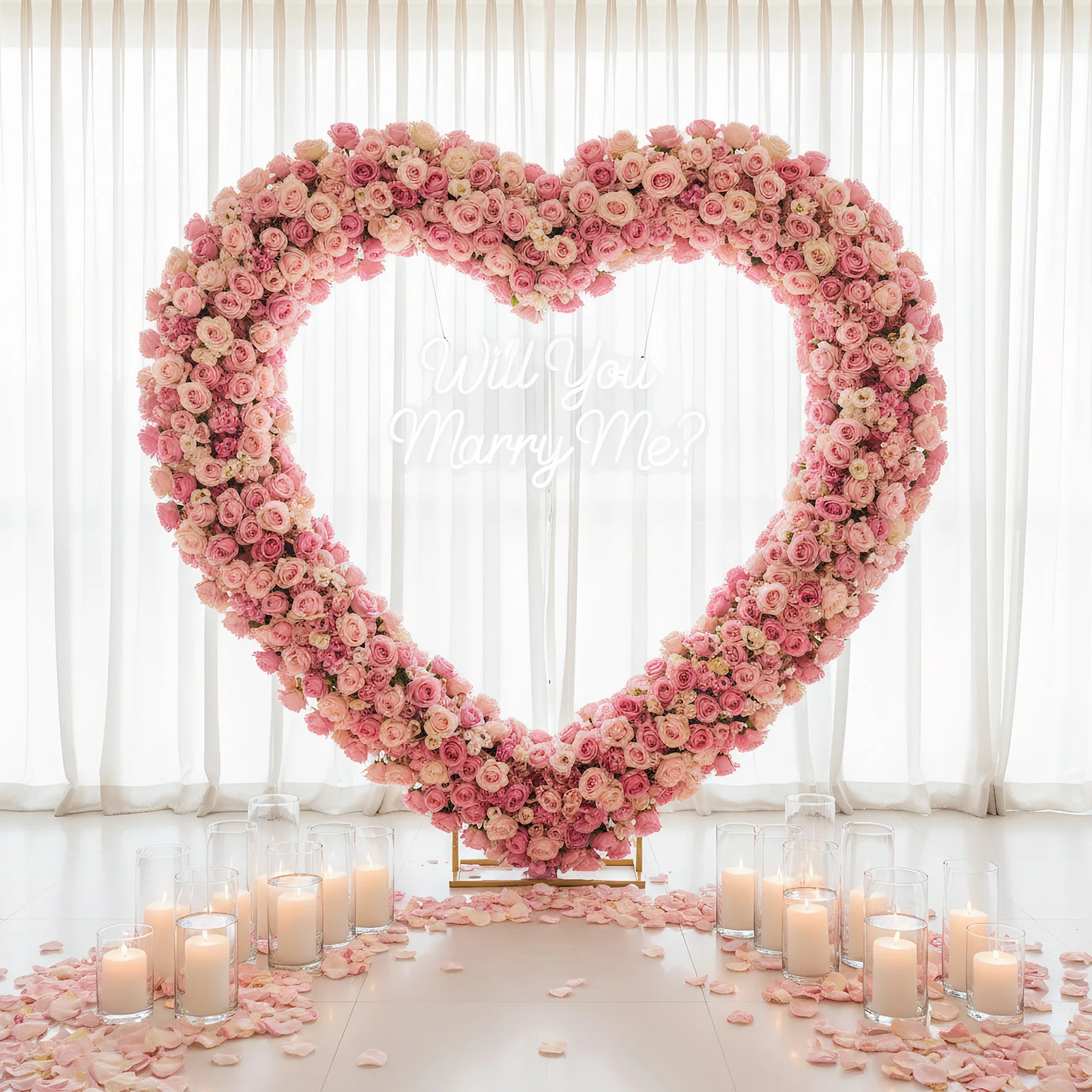 

Heart-Shaped Balloon Stand 6.7FT Square-Bottomed Wedding Arch Stand Reusable for Ceremony Valentines Day Birthday Party Decor