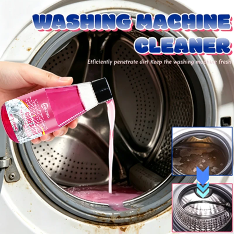 Washing machine drum cleaning liquid, powerful penetration, safe for the machine and hands, a household essential, making your w