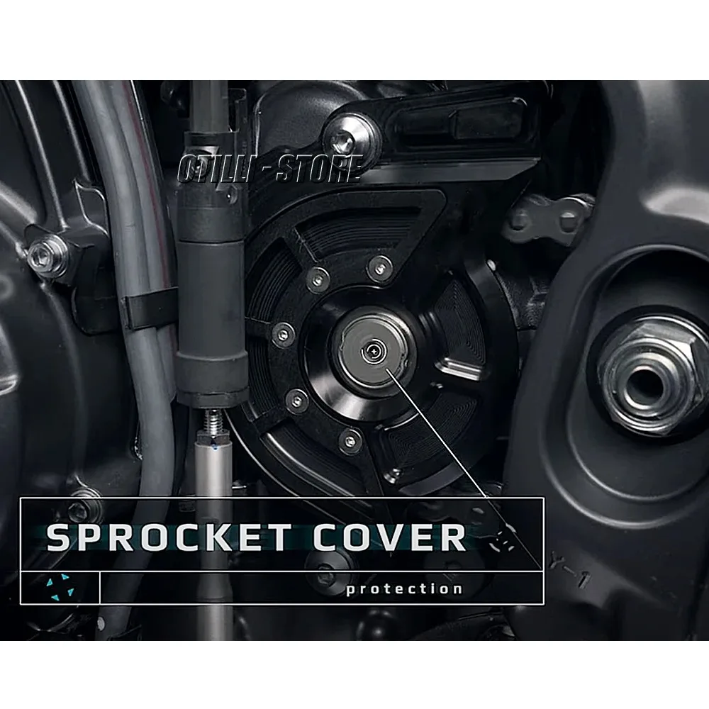 Chain Guard For Yamaha MT-09 MT09 Tracer 9 2021 2022 Motorcycle Accessories Engine Front Sprocket Cover Protection