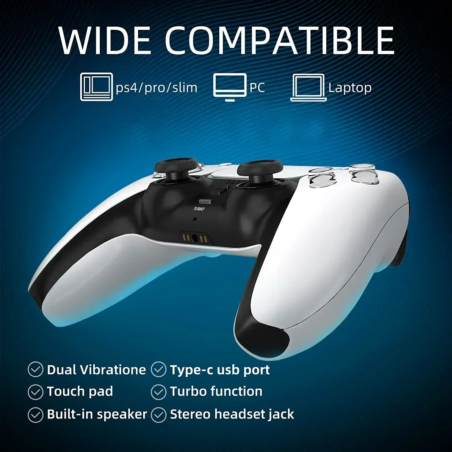 Wireless Joystick Bluetooth Ps4 Controller Gamepad 6-Axis Game  for PS4/PS4 Slim/PC/Steam/iPad/Tablet/Andriod Not Supported Ps5