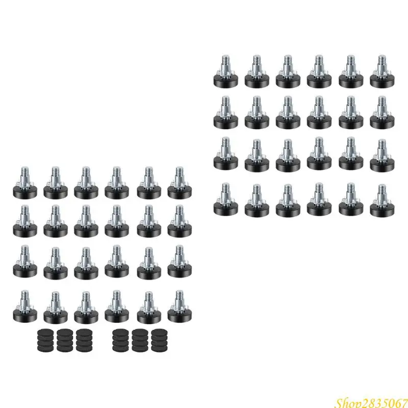 

Adjustable Furniture Leg Leveler 1/4 Inch Screw In Threaded Feet for Furniture 831F