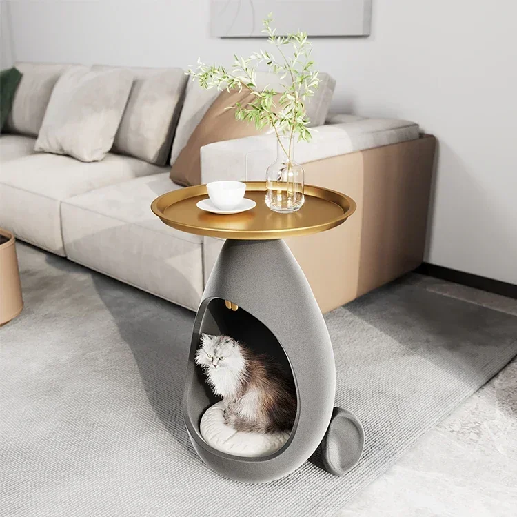 Nordic Light Luxury Living Room Coffee Table Sofa Small Table Pet Short Table Mouse Cat Nest Creative Personality Art