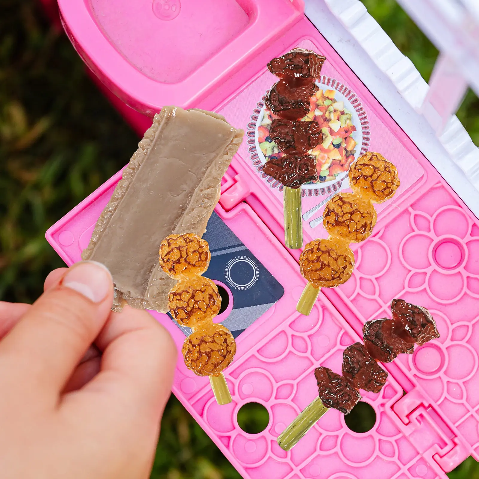 

10 шт. Имитационные шашлыки для барбекю, фальшивое мясо на гриле, декор для детских игр, реквизит для фотосъемки еды на кухне