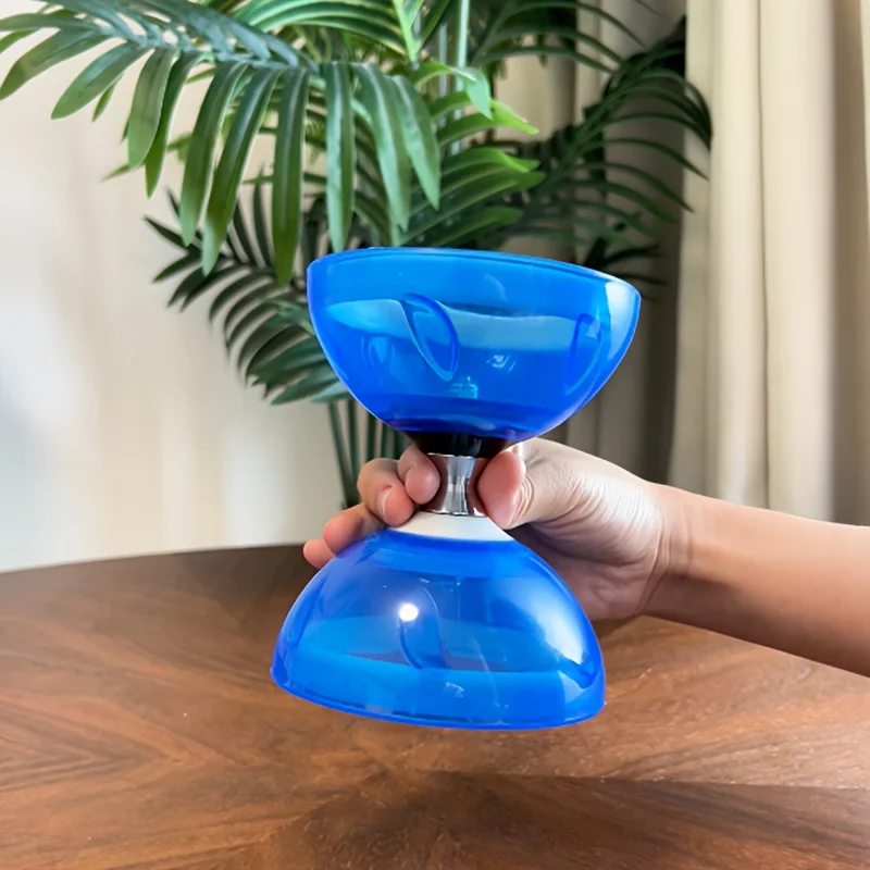 YoYo chino profesional Diábolo de doble cabeza con palos y palos, juguetes Yoyo de silicona para exteriores con luz Led o no, tamaño S/M