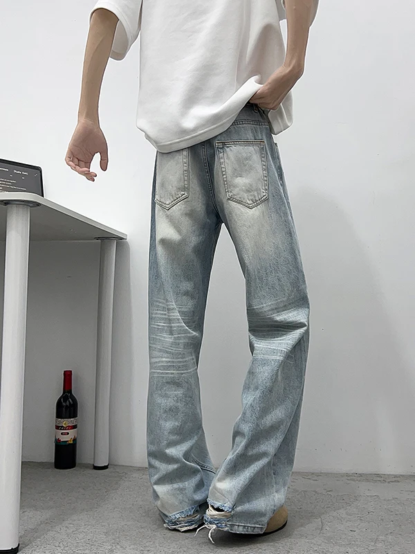 Light Wa herenjeans losse casual rechte pijpen Amerikaanse Sle Cleanfit Haome wijde pijpen lange broek Street Faion